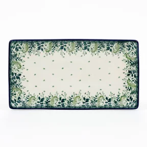Tacka ceramiczna C26 30/16,5cm<br> 2206X Zielone paprocie